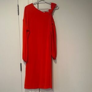 Elizabeth and James Vibrant Red One-Shoulder Dress
